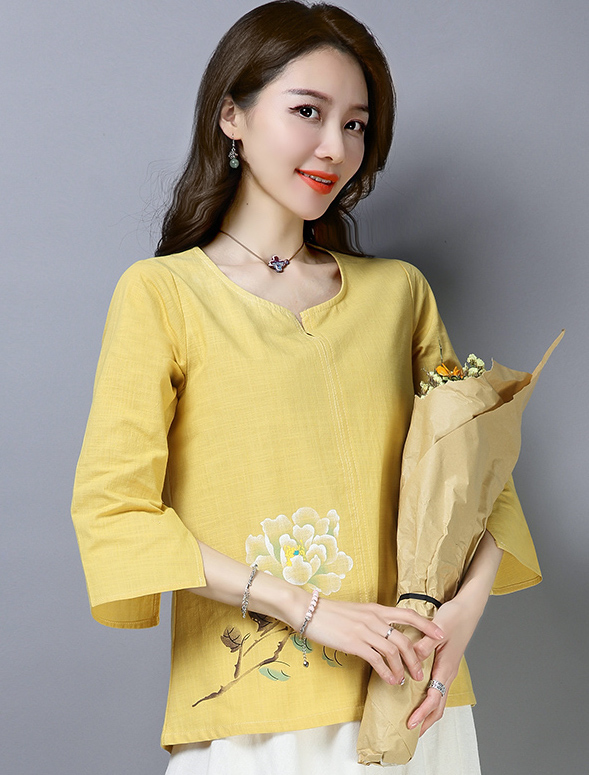 ZL766 Lovely Blouse Yellow
