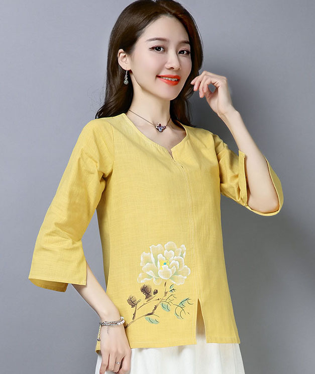 ZL766 Lovely Blouse Yellow