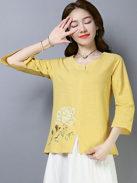 ZL766 Lovely Blouse Yellow