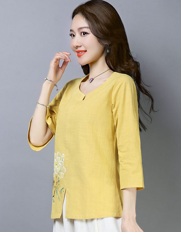 ZL766 Lovely Blouse Yellow