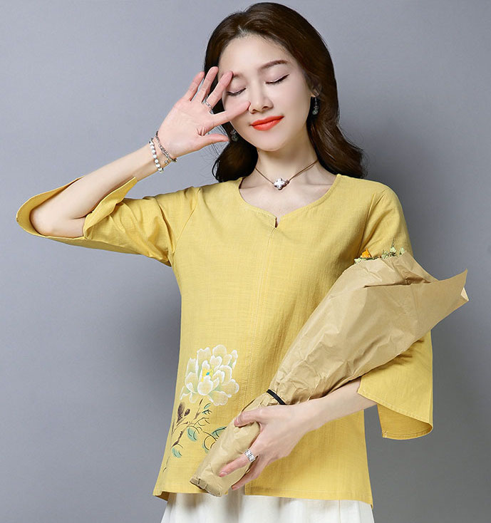 ZL766 Lovely Blouse Yellow