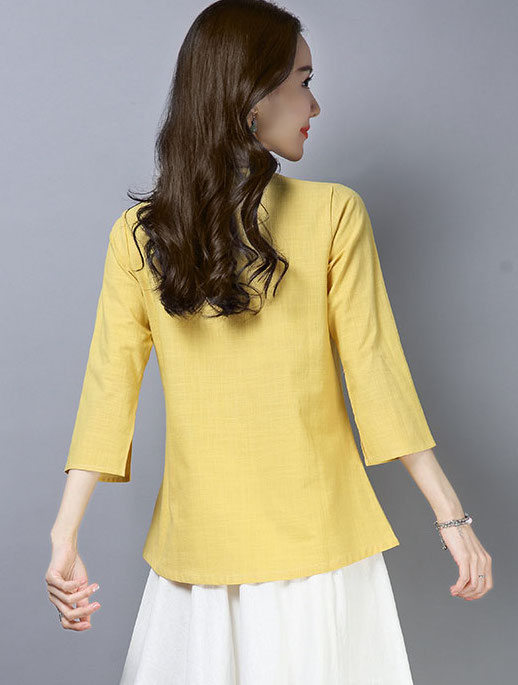ZL766 Lovely Blouse Yellow