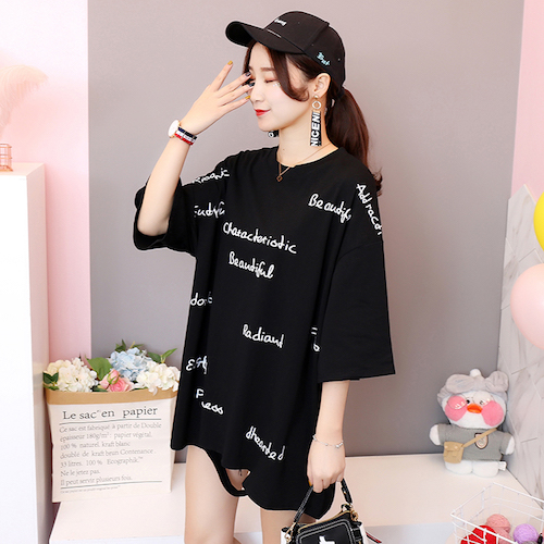 ZL768 Trendy Oversize Top Black