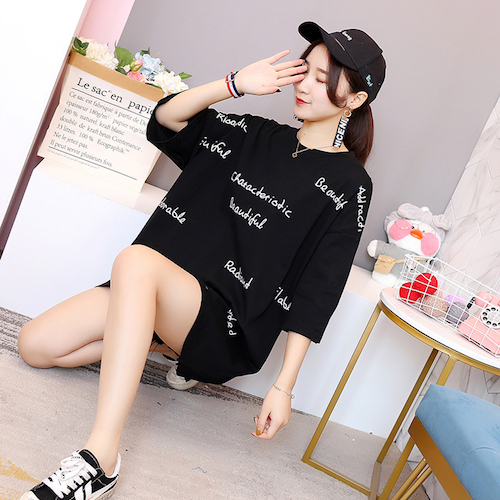 ZL768 Trendy Oversize Top Black