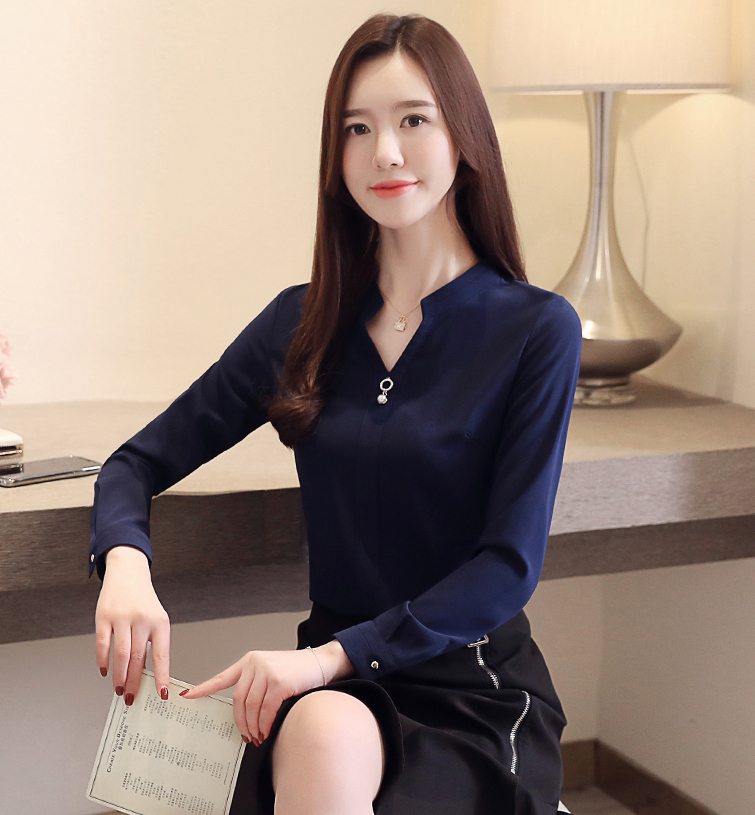 FF-165 Trendy OL Top Dark Blue