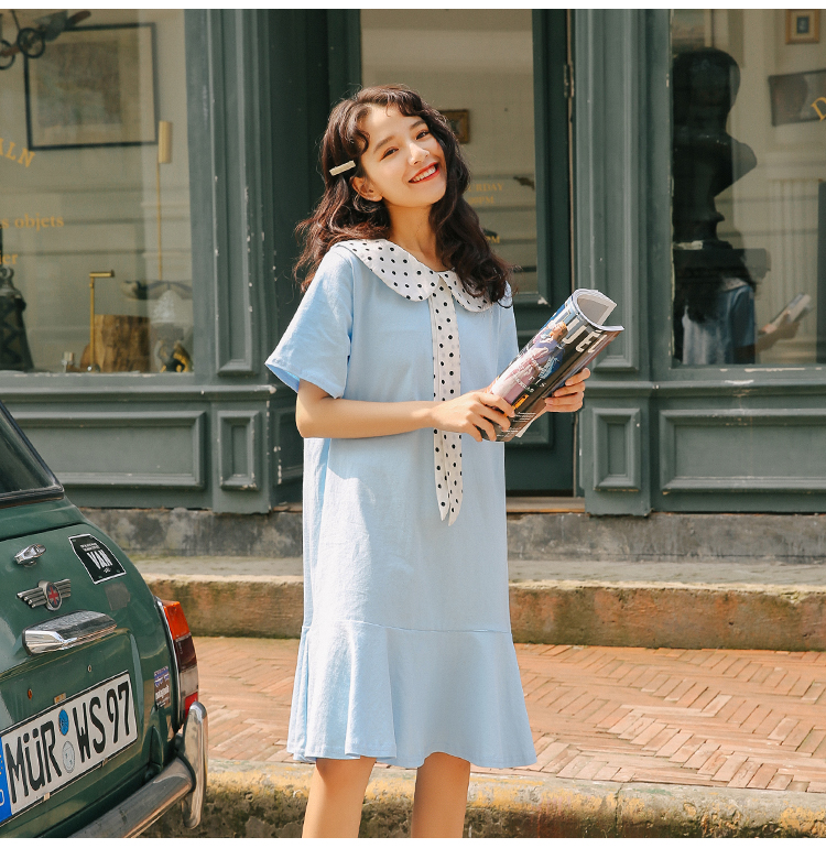 FF-174 Sweet Ribbon Dress Blue