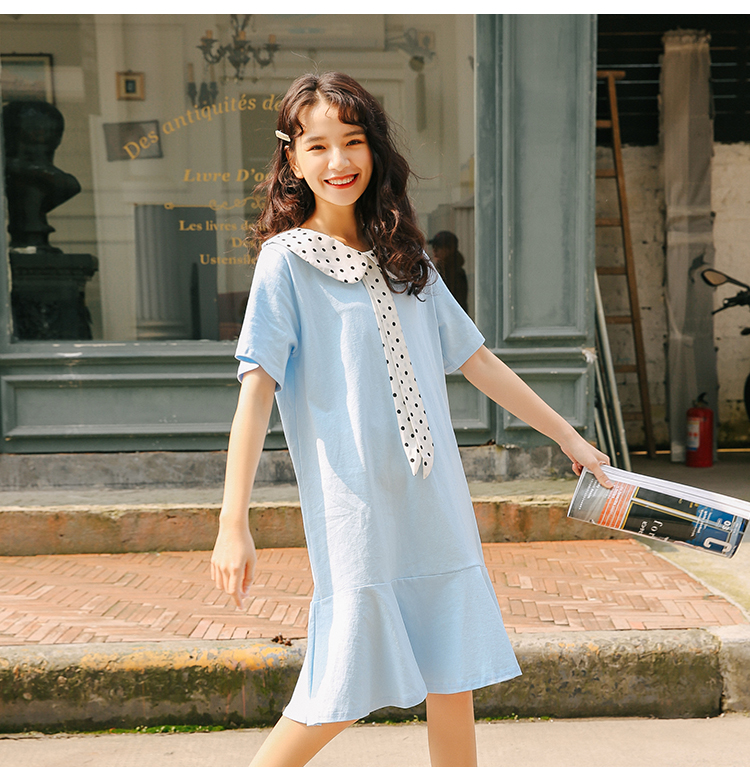 FF-174 Sweet Ribbon Dress Blue