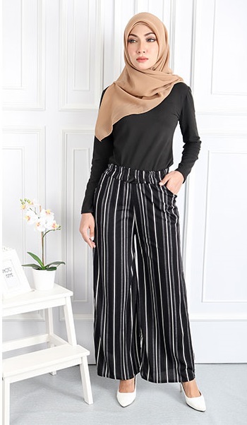 QA-542 WOMEN STRIPES PALAZZO DESIGN 02