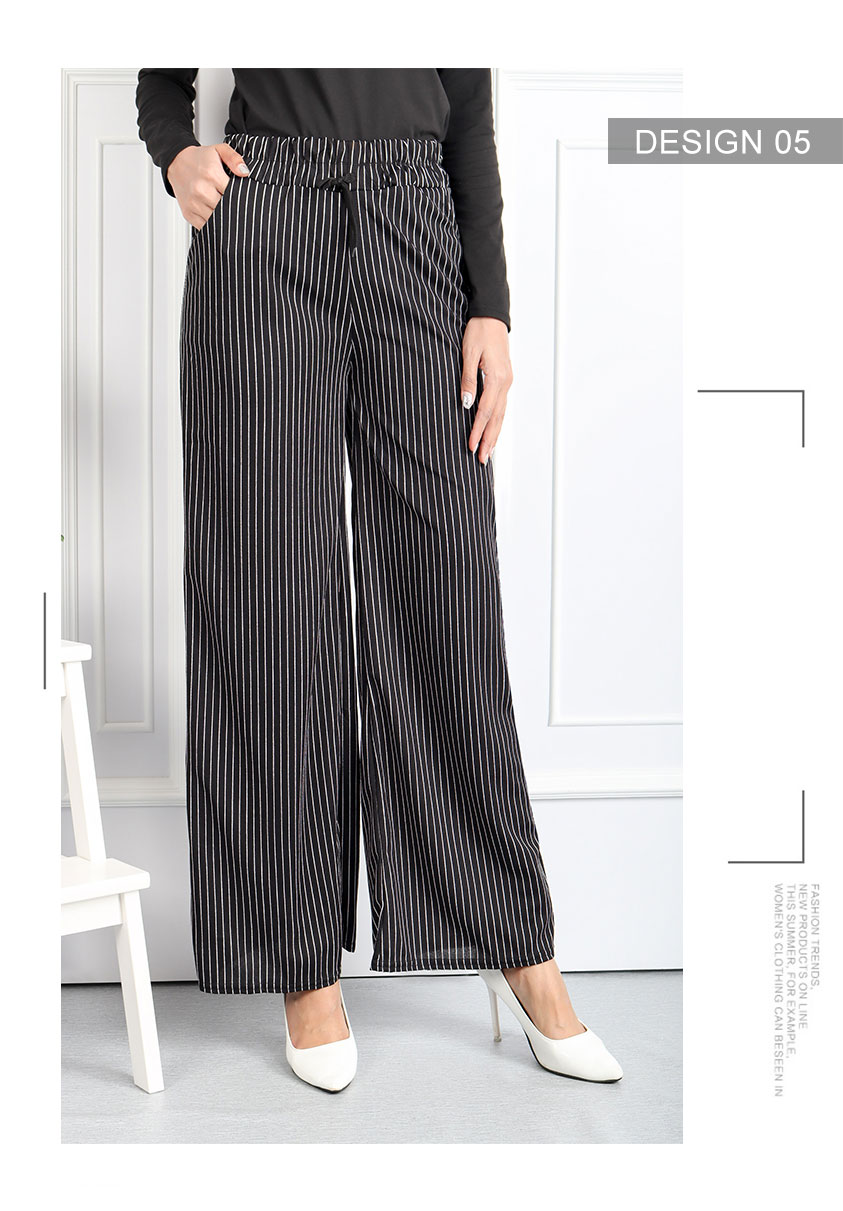 QA-542 WOMEN STRIPES PALAZZO DESIGN 05