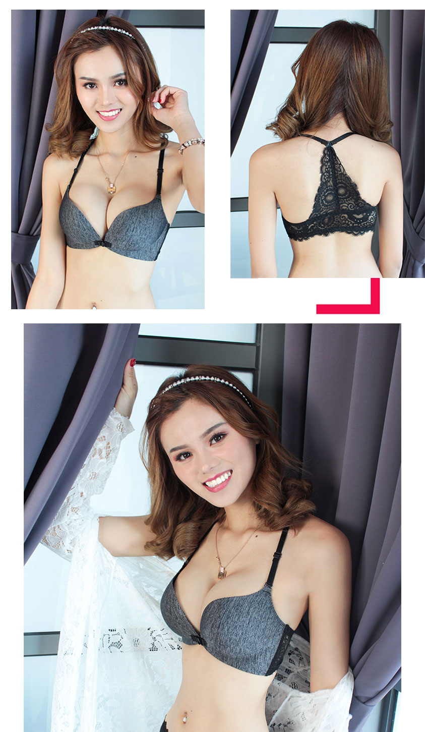 QA-543 FRONT CLOSURE BRA BLACK