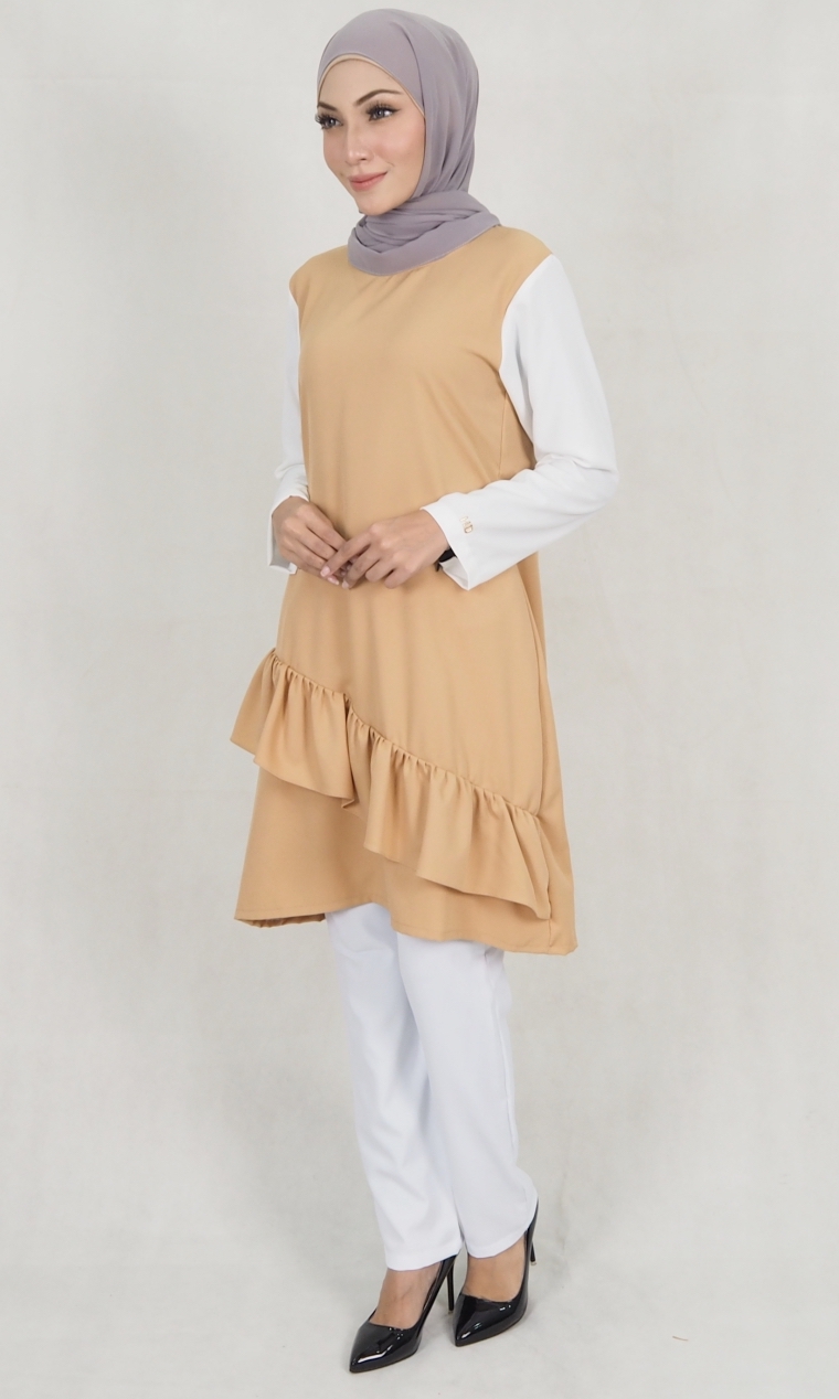 SW5174 Trendy Blouse Dark Brown