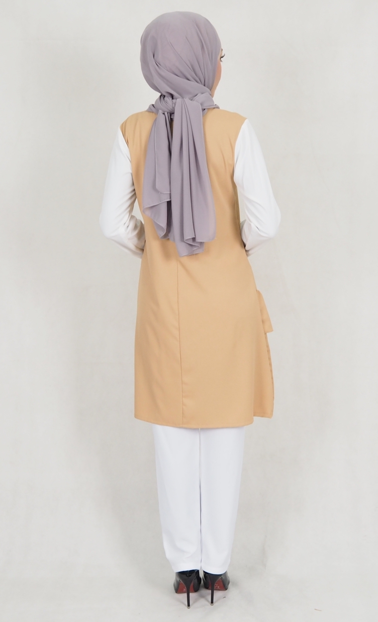 SW5174 Trendy Blouse Dark Brown