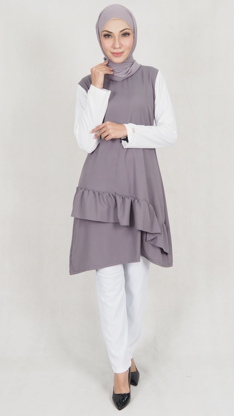 SW5174 Trendy Blouse Grey