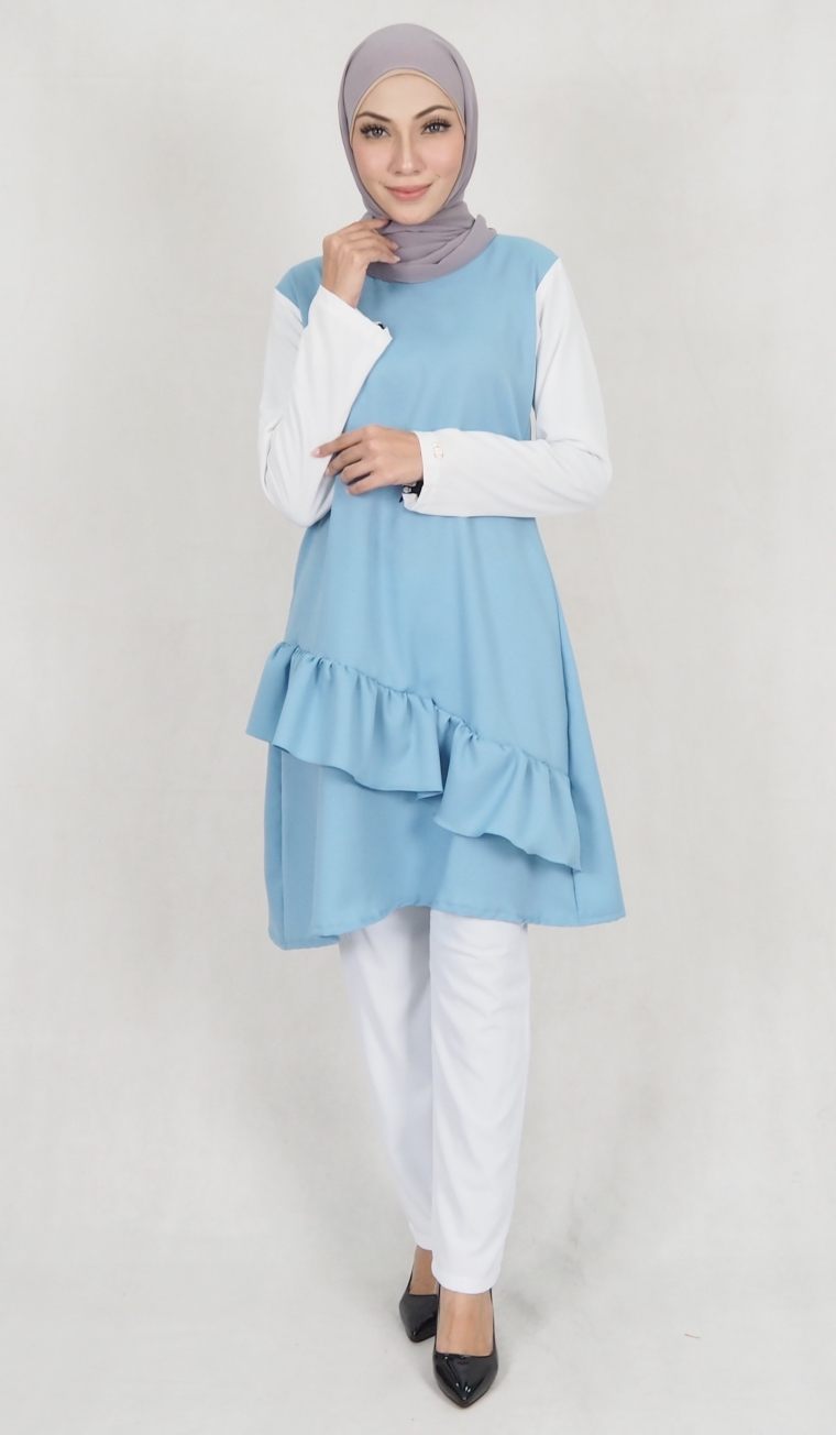 SW5174 Trendy Blouse Light Blue