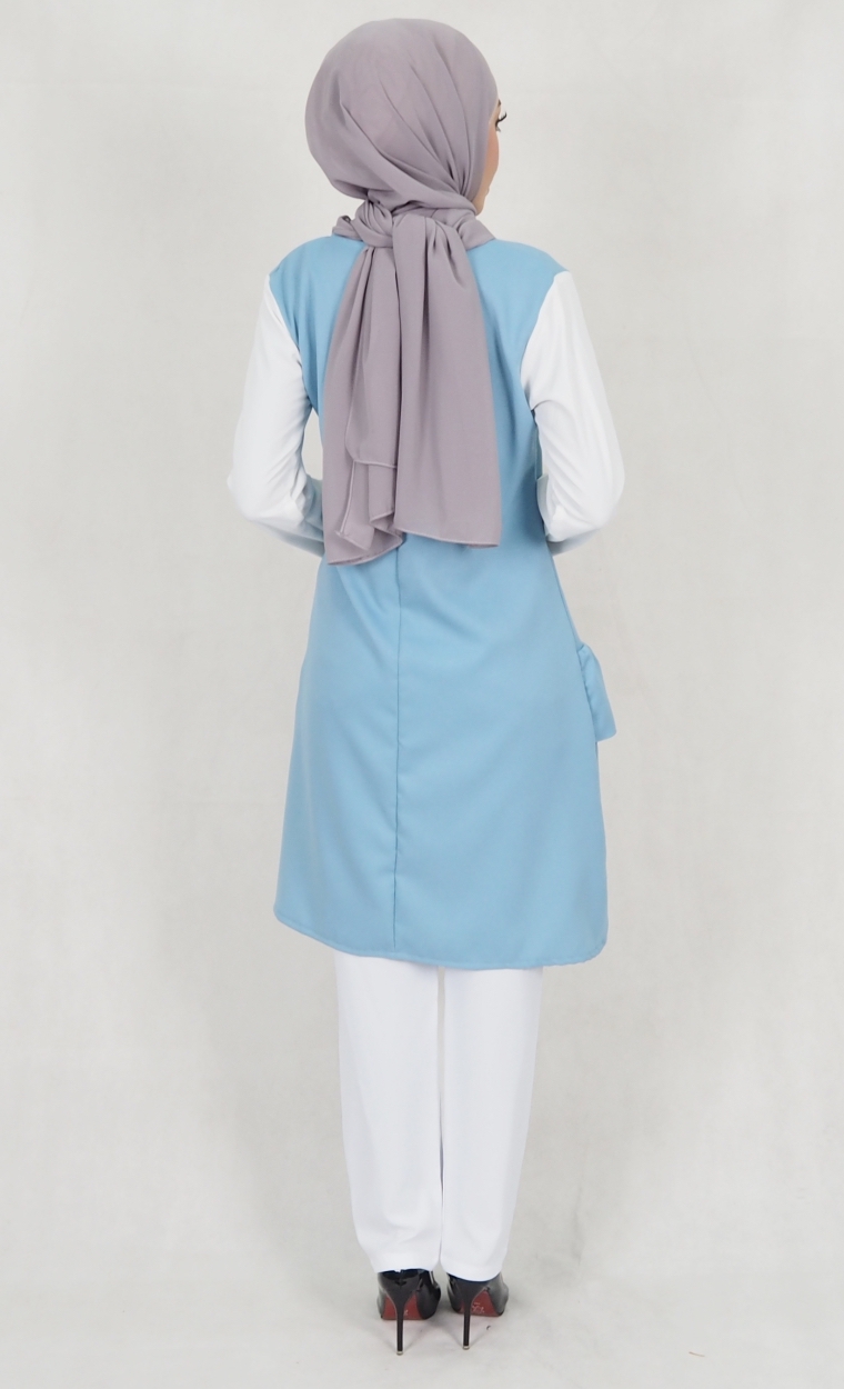 SW5174 Trendy Blouse Light Blue