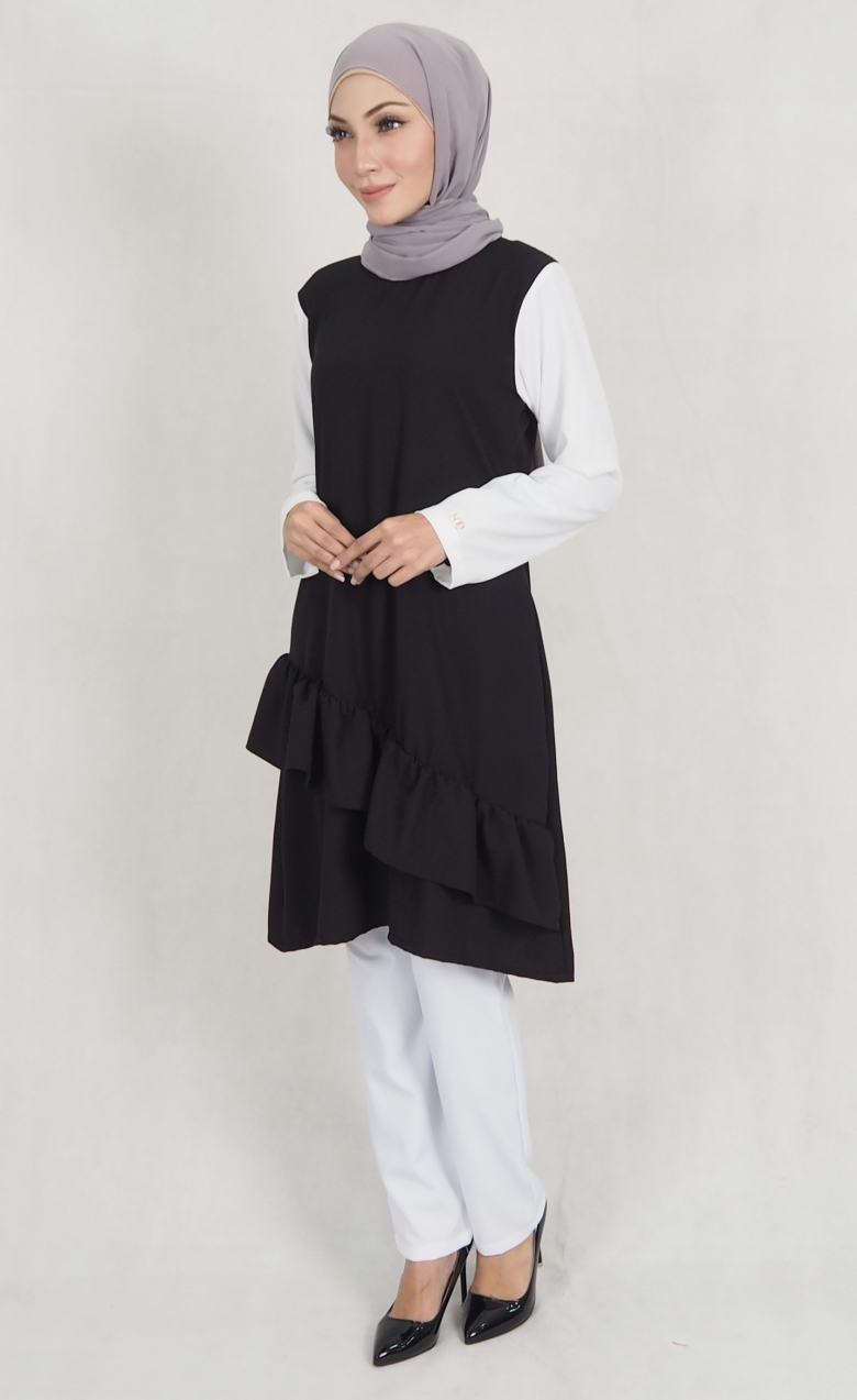 SW5175 Fashion Blouse & Pant Set Black