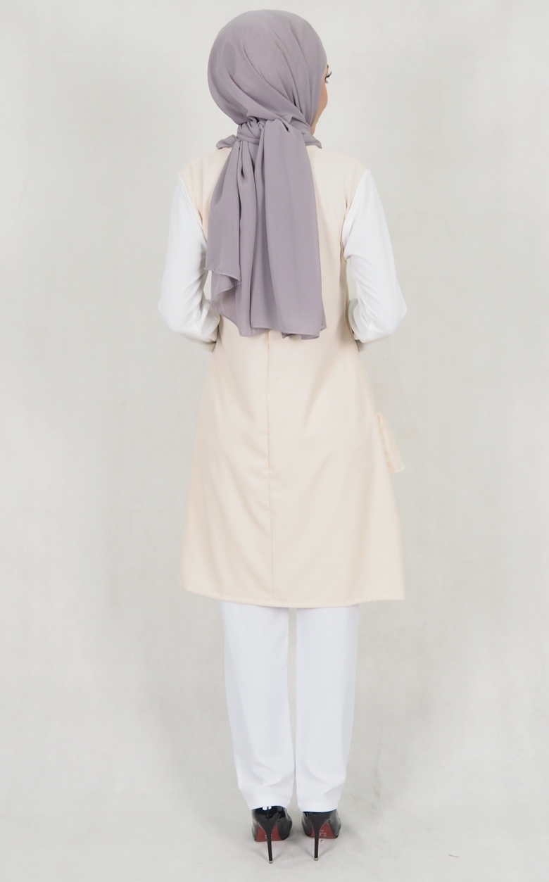 SW5175 Fashion Blouse & Pant Set Cream