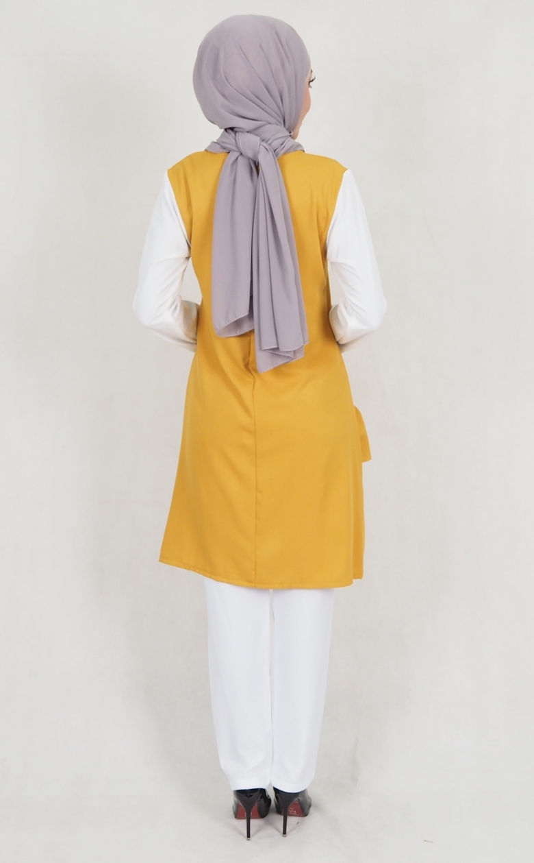 SW5175 Fashion Blouse & Pant Set Mustard