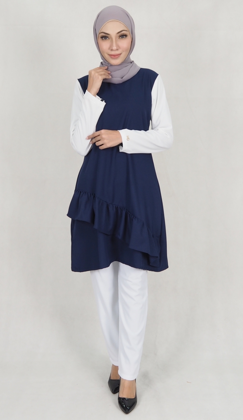 SW5175 Fashion Blouse & Pant Set Navy