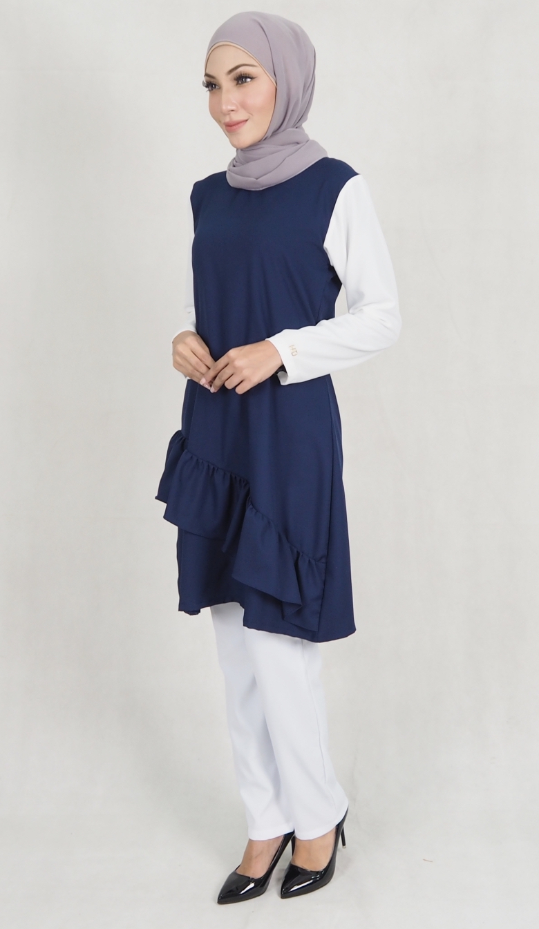 SW5175 Fashion Blouse & Pant Set Navy