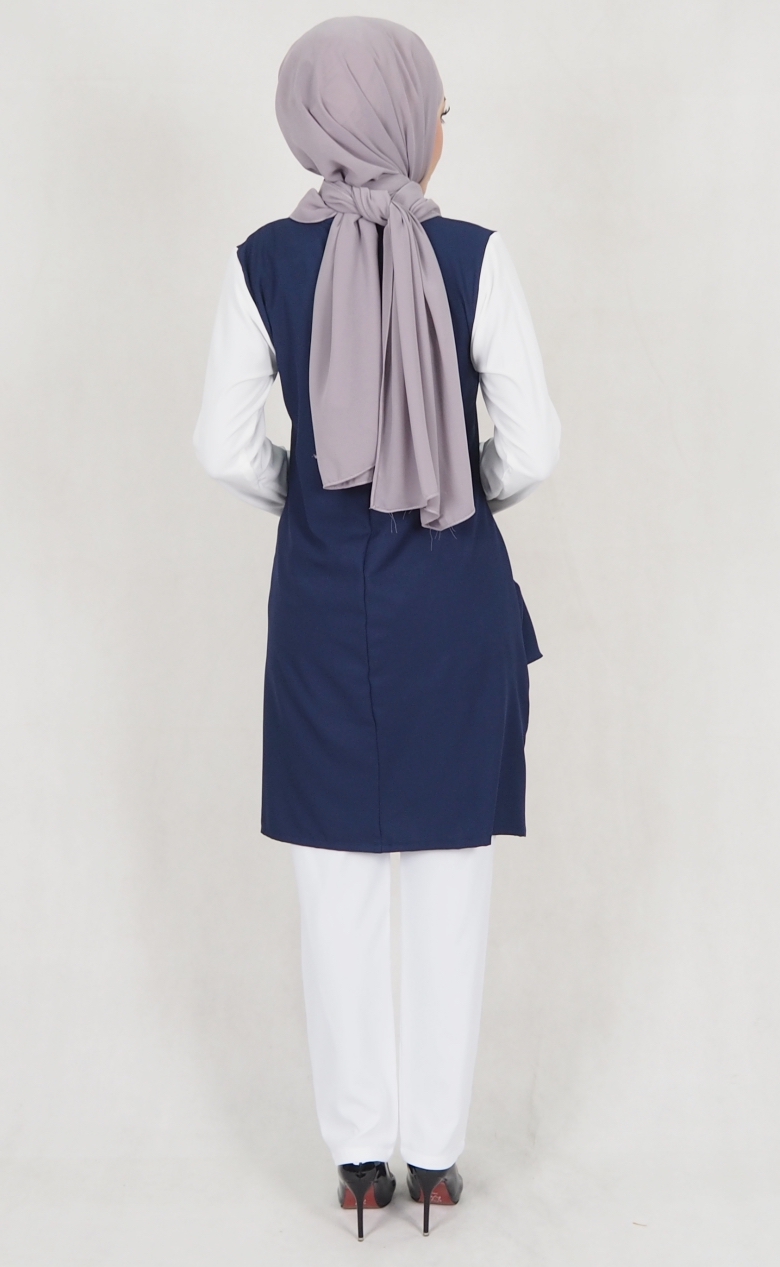 SW5175 Fashion Blouse & Pant Set Navy
