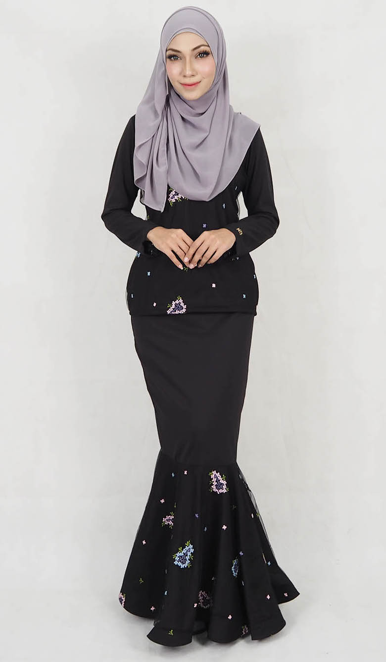 SW5176 Stylish Baju Kurung Black