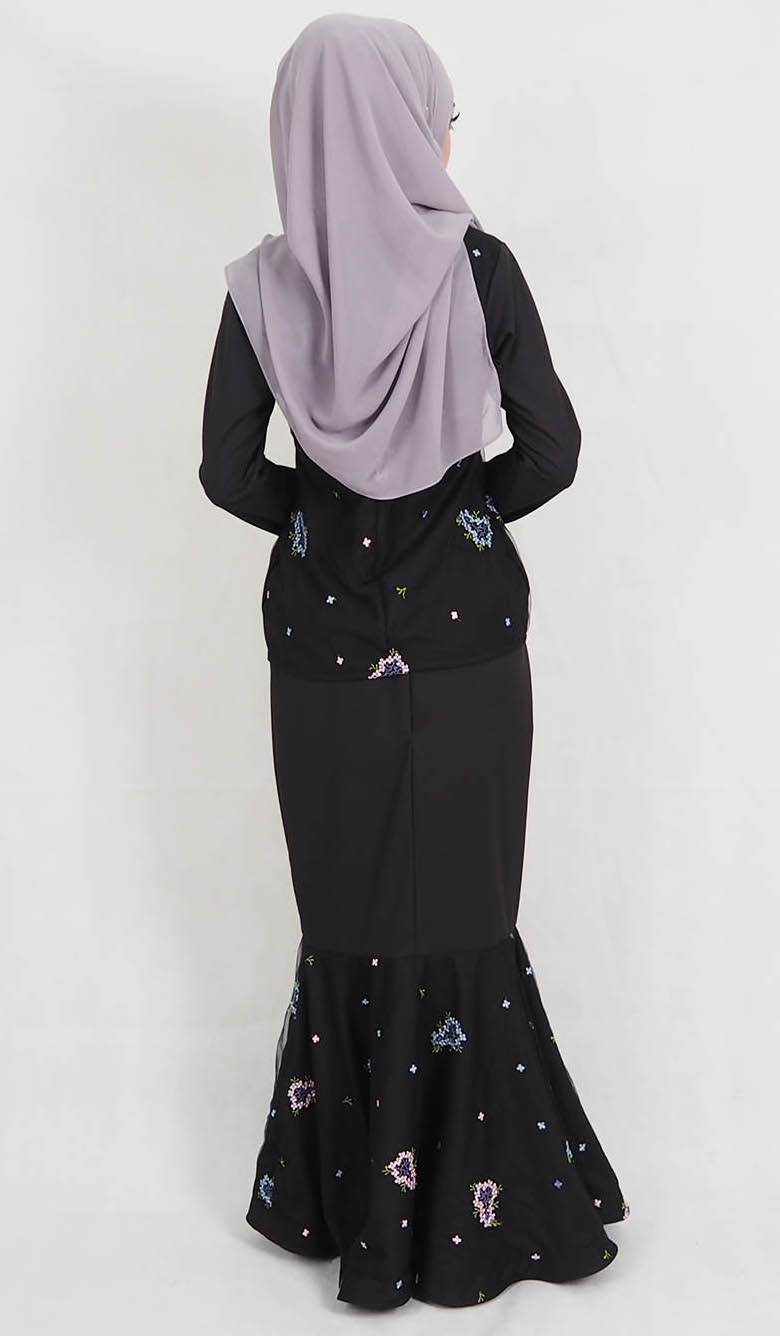 SW5177 Fashion Baju Kurung (Plus Size) Black