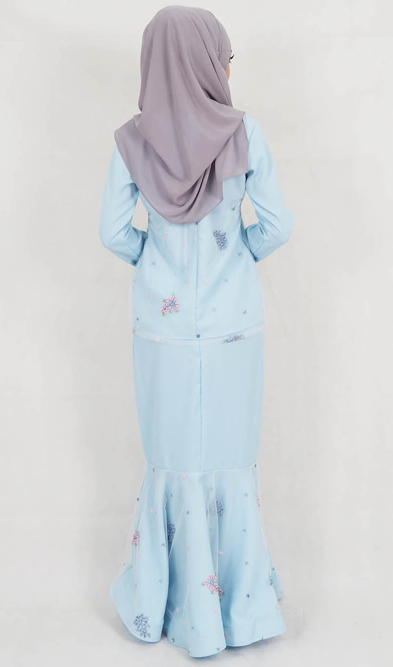 SW5177 Fashion Baju Kurung (Plus Size) Light Blue