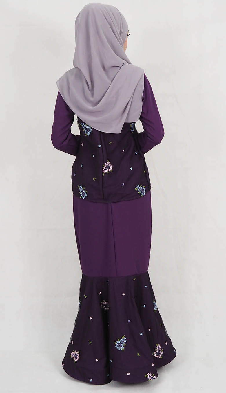 SW5177 Fashion Baju Kurung (Plus Size) Purple