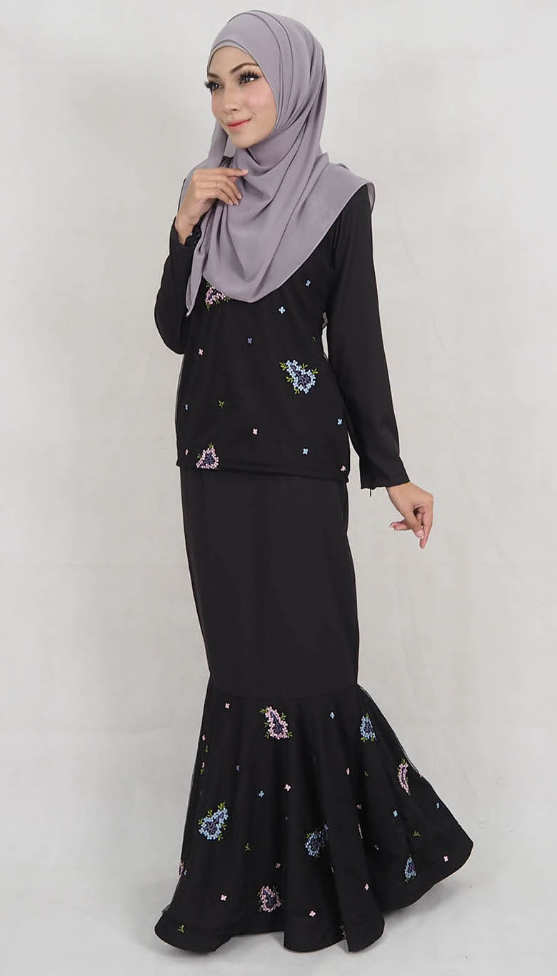 SW5178 Fashion Baju Kurung (Plus Size) Black