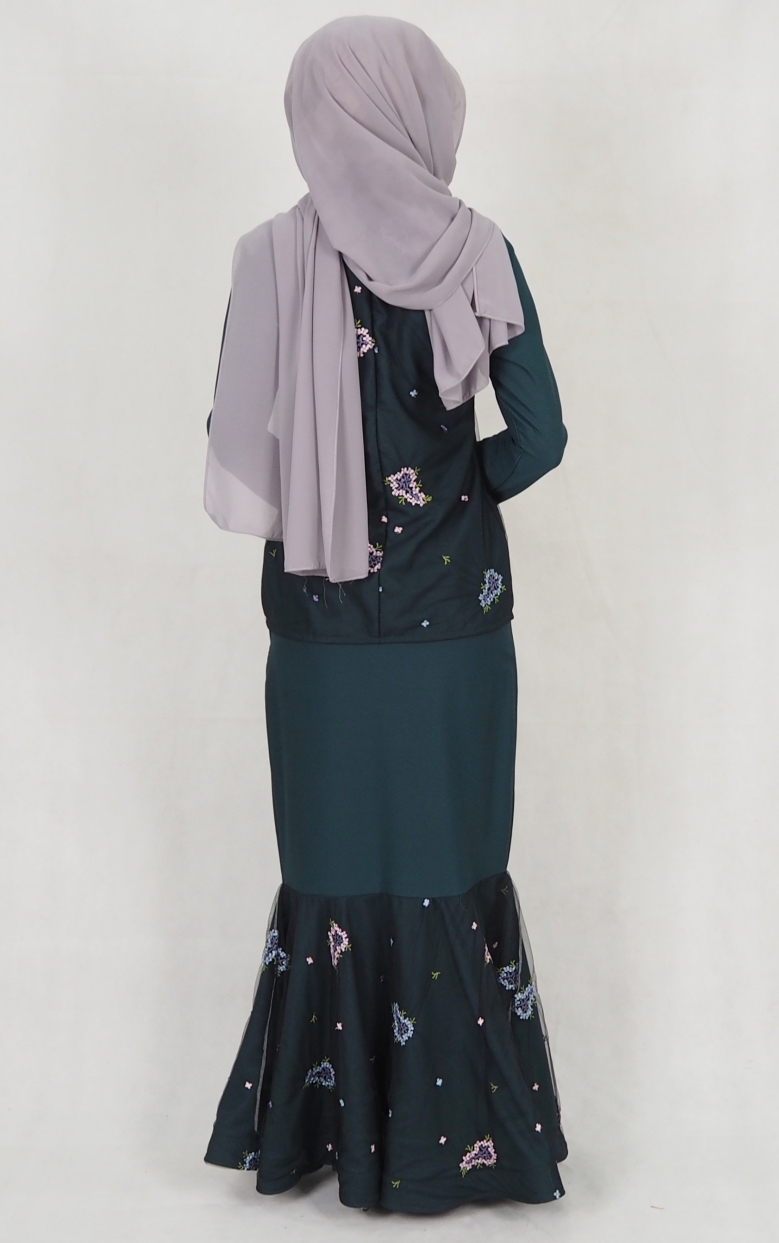 SW5178 Fashion Baju Kurung (Plus Size) Emerald Green