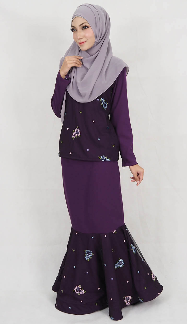 SW5178 Fashion Baju Kurung (Plus Size) Purple