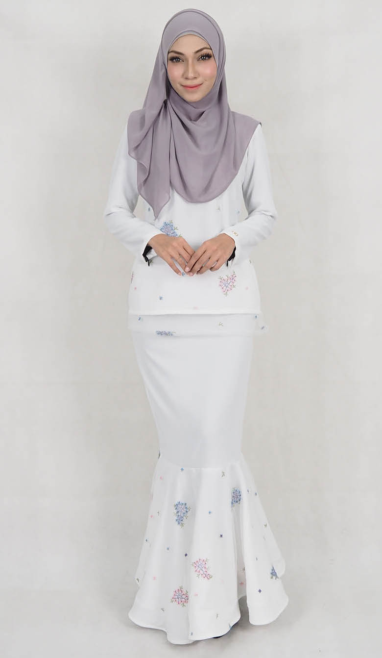 SW5178 Fashion Baju Kurung (Plus Size) White