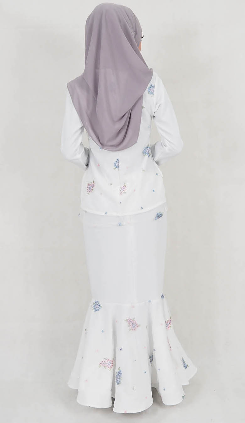 SW5178 Fashion Baju Kurung (Plus Size) White