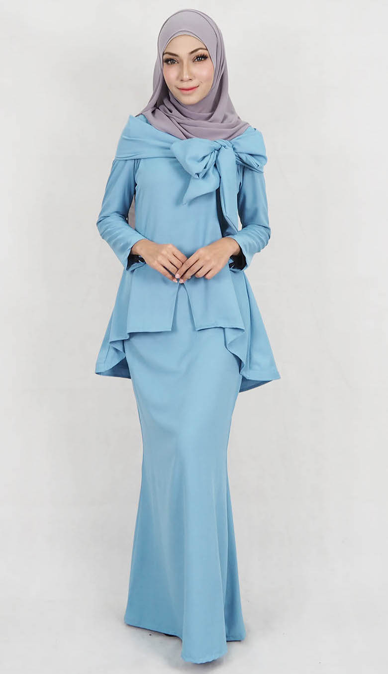 SW5179 Fashion Baju Kurung Blue