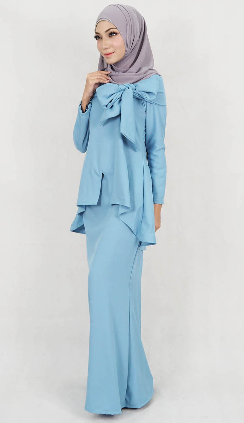 SW5179 Fashion Baju Kurung Blue