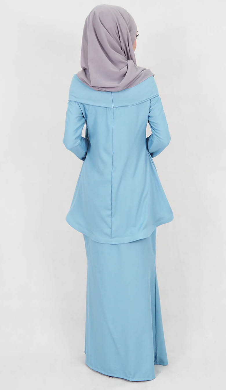SW5179 Fashion Baju Kurung Blue