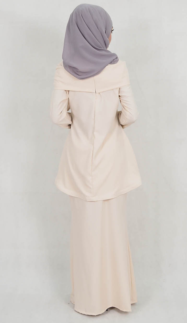 SW5179 Fashion Baju Kurung Cream