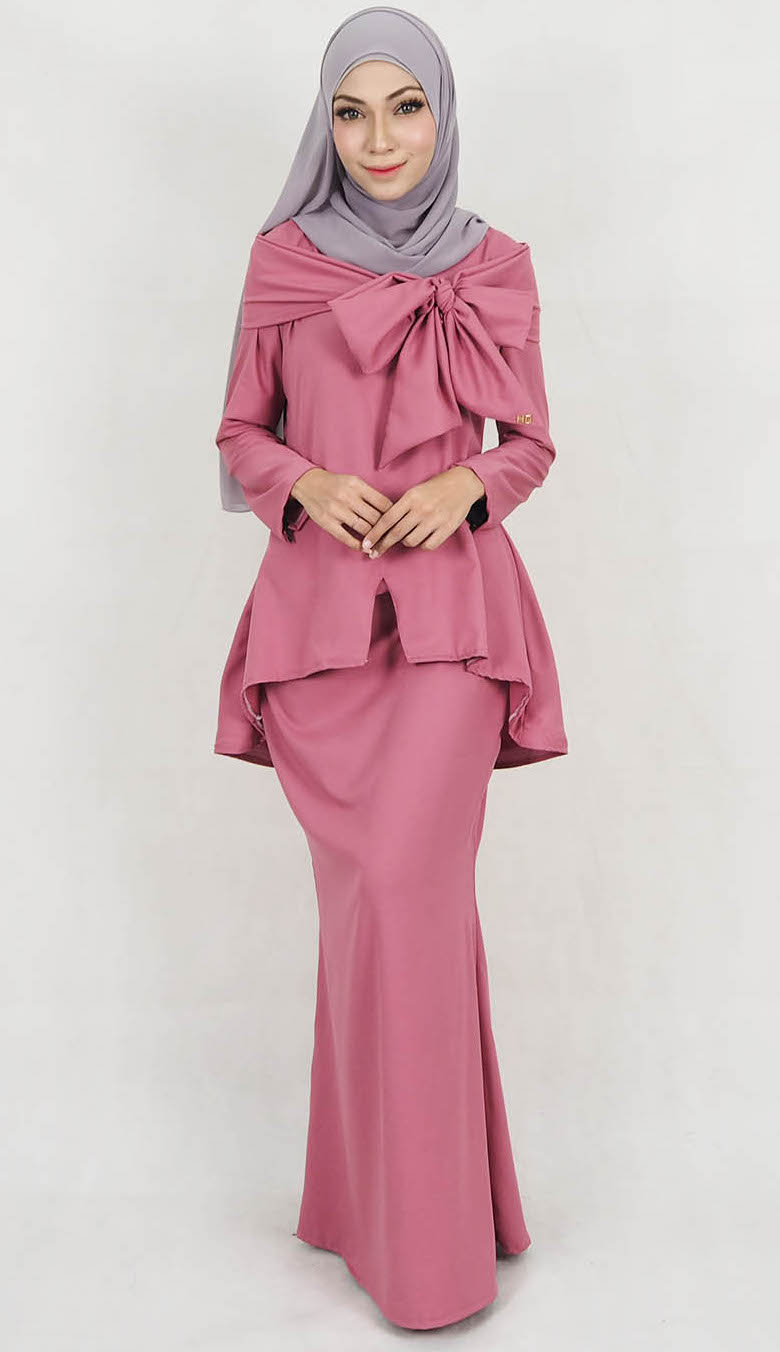 SW5179 Fashion Baju Kurung Dusty Pink