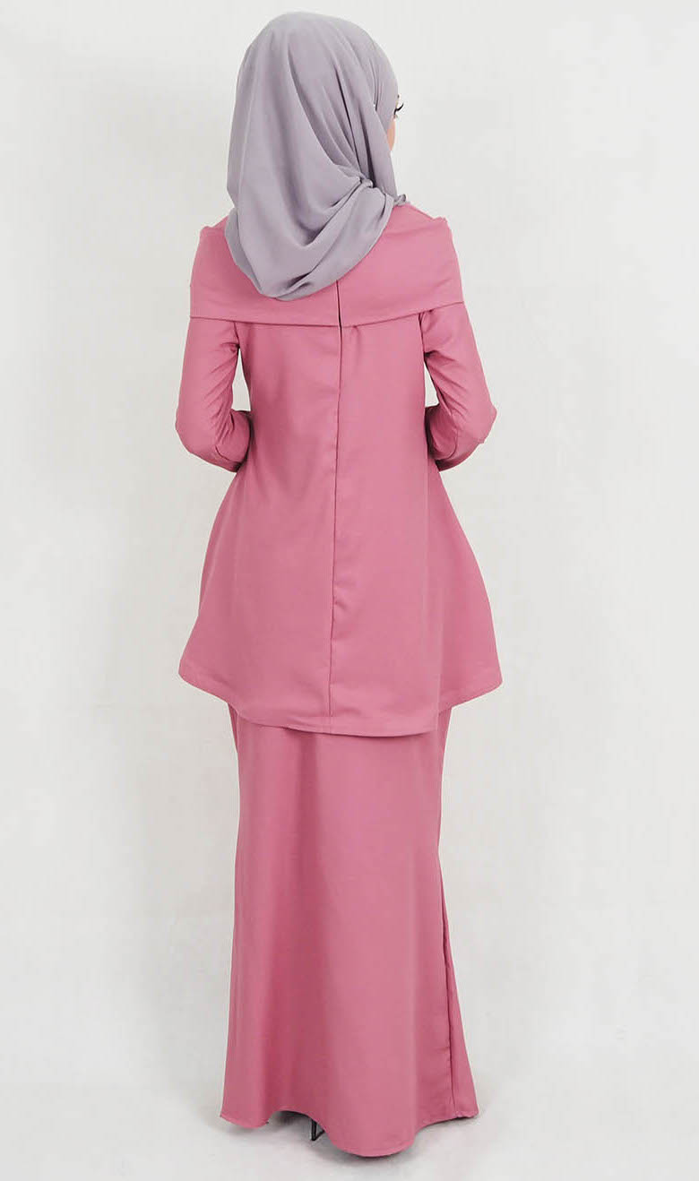 SW5179 Fashion Baju Kurung Dusty Pink