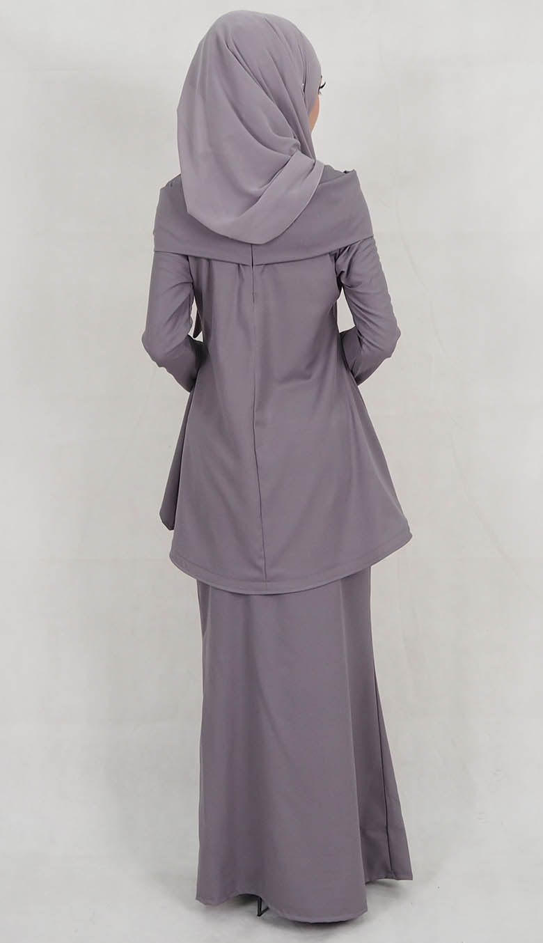 SW5179 Fashion Baju Kurung Grey