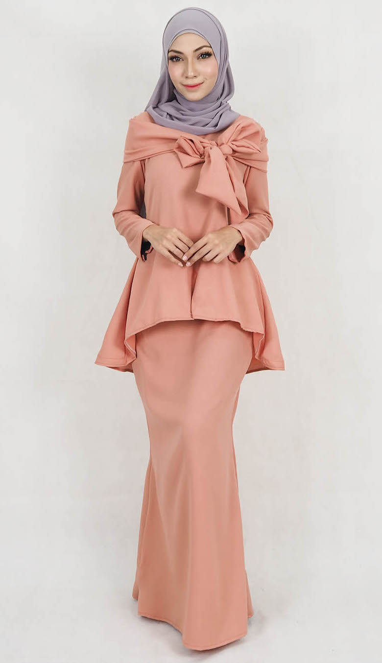 SW5179 Fashion Baju Kurung Peach
