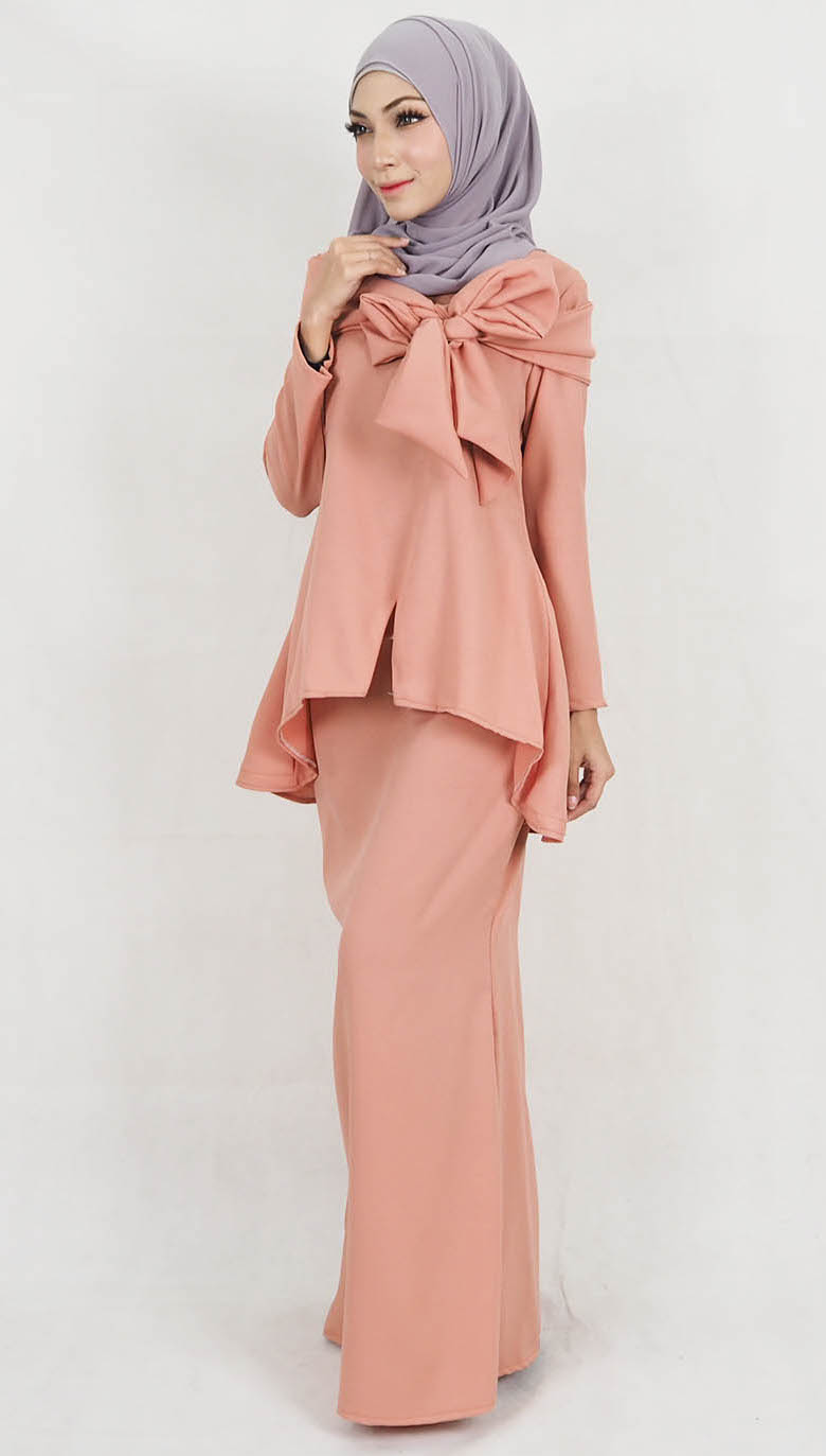 SW5179 Fashion Baju Kurung Peach
