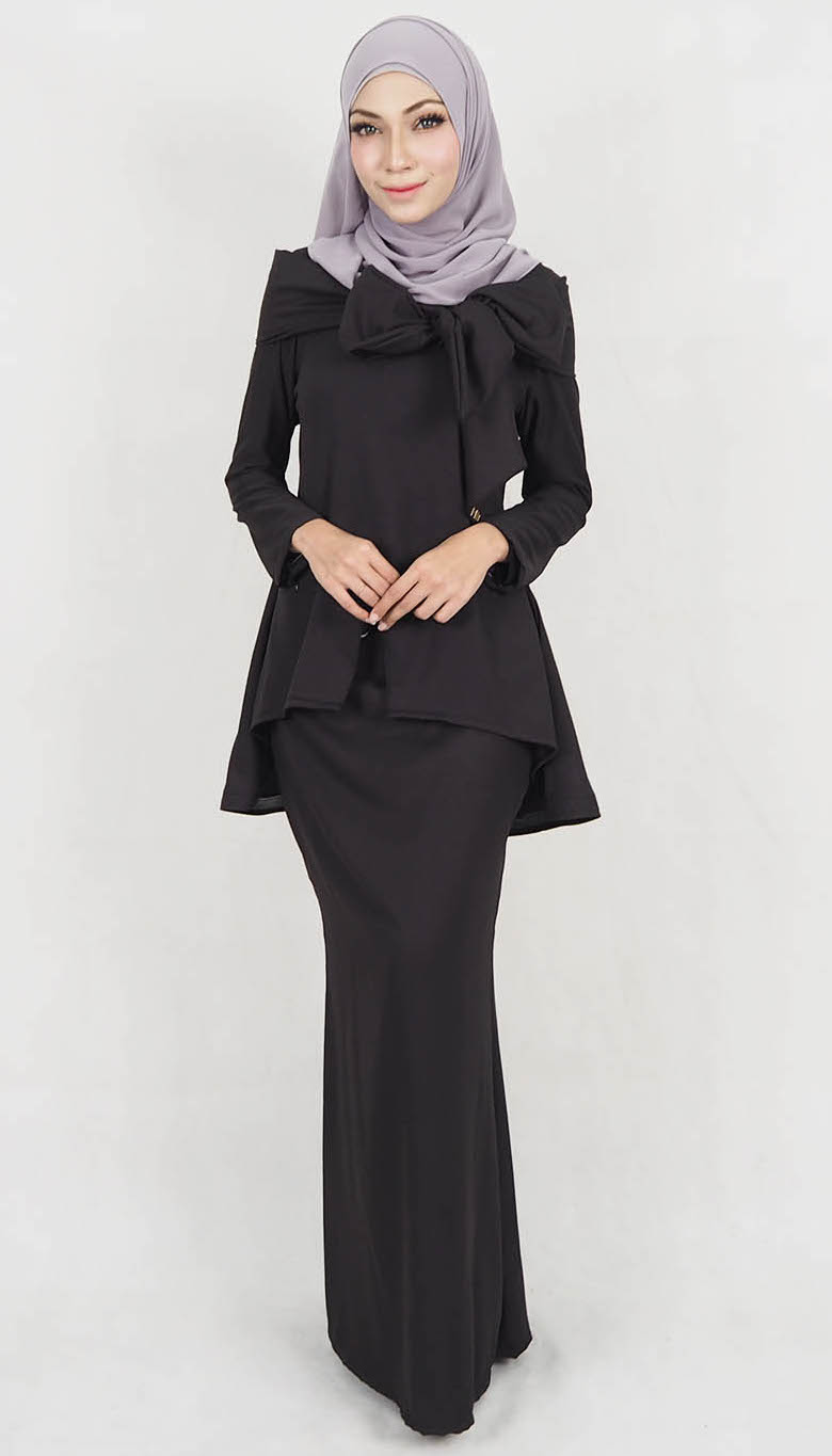 SW5180 Fashion Baju Kurung (Plus Size) Black