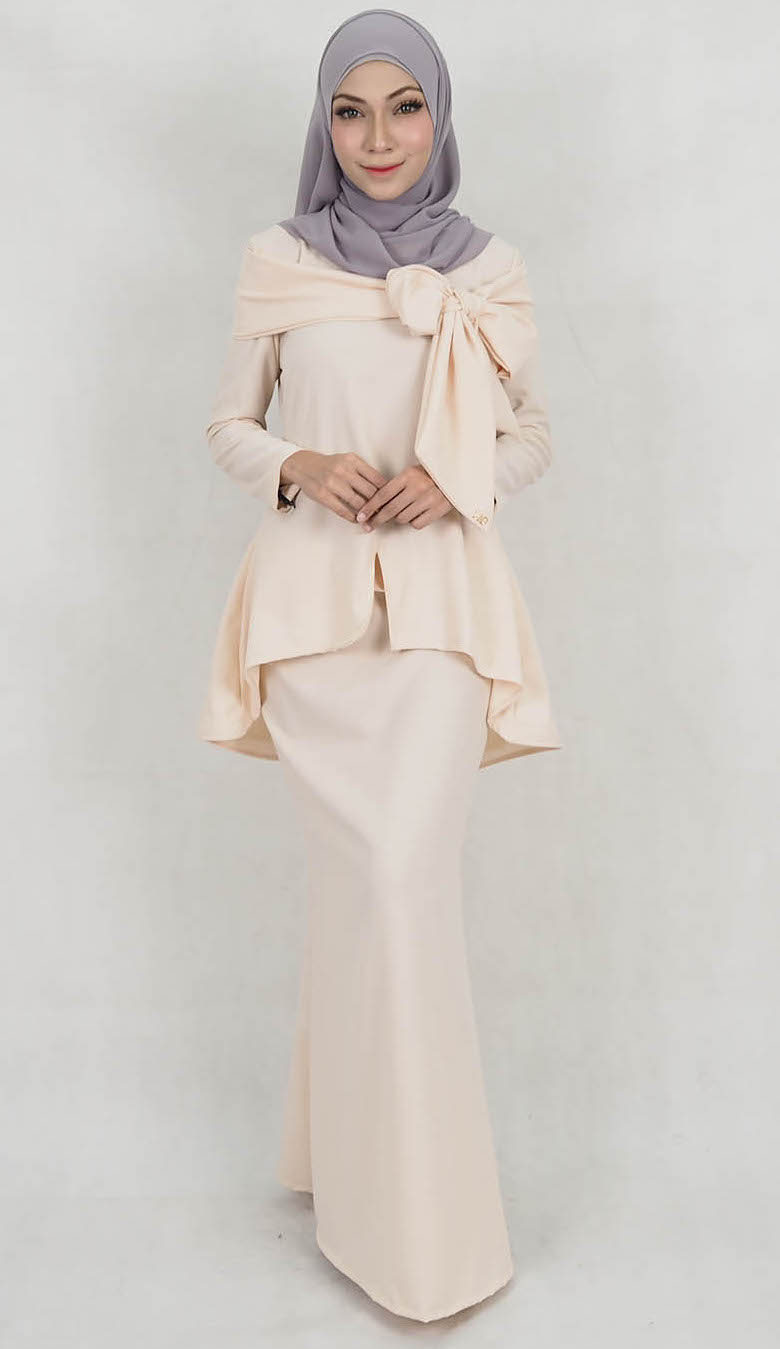 SW5180 Fashion Baju Kurung (Plus Size) Cream