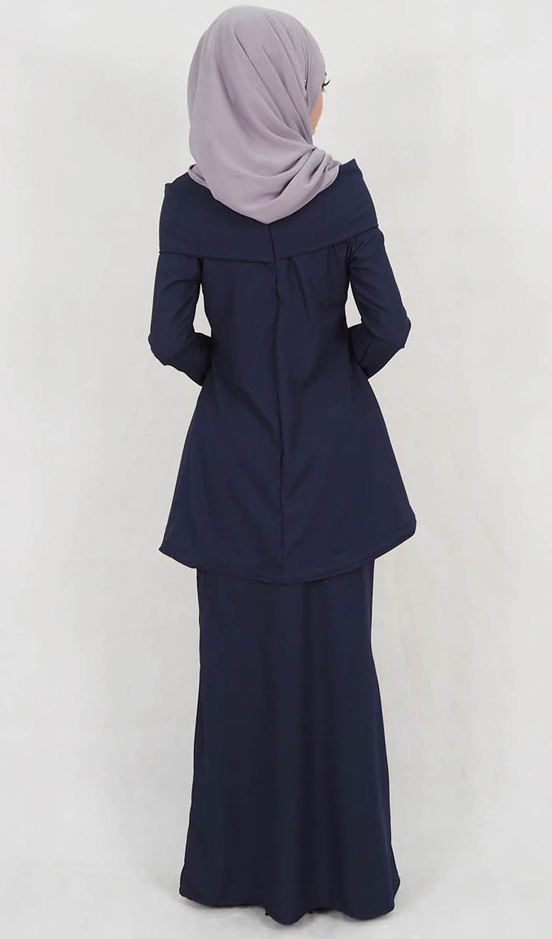 SW5180 Fashion Baju Kurung (Plus Size) Navy