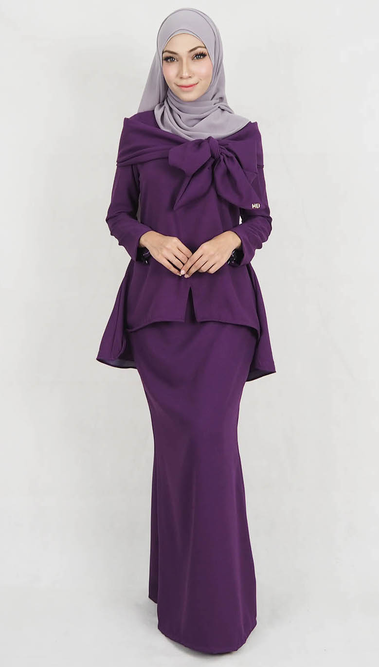 SW5180 Fashion Baju Kurung (Plus Size) Purple