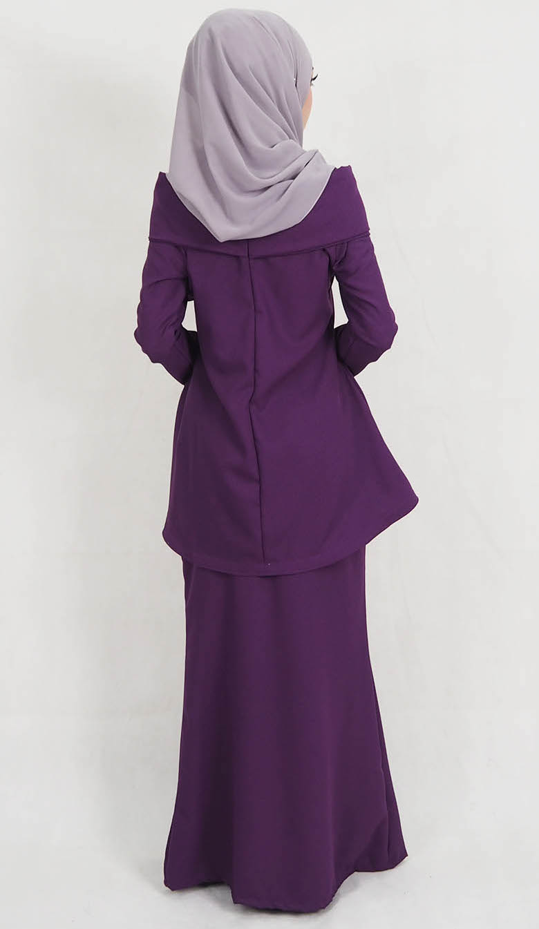 SW5180 Fashion Baju Kurung (Plus Size) Purple