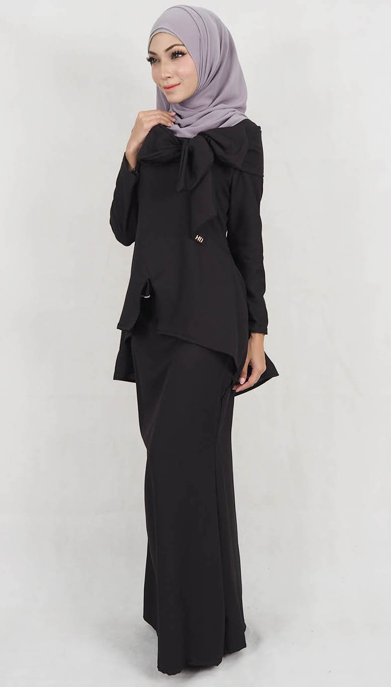 SW5181 Fashion Baju Kurung (Plus Size) Black