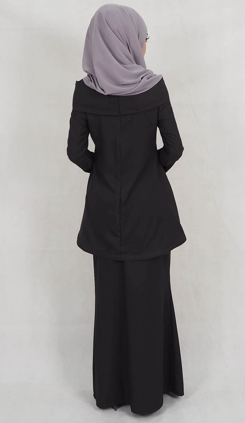 SW5181 Fashion Baju Kurung (Plus Size) Black
